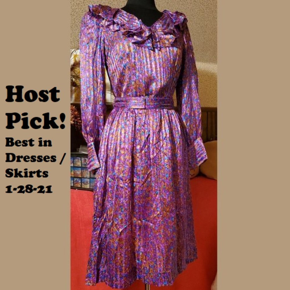 Unique purple handmade dress